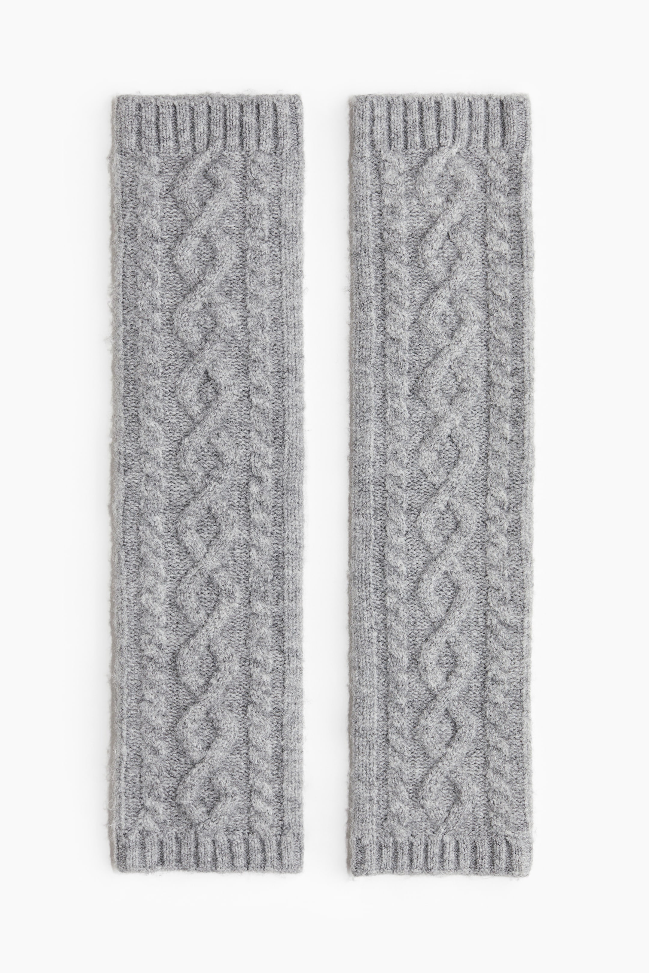 Cable-Knit Leg Warmers - Light gray melange - Ladies | H&M CA