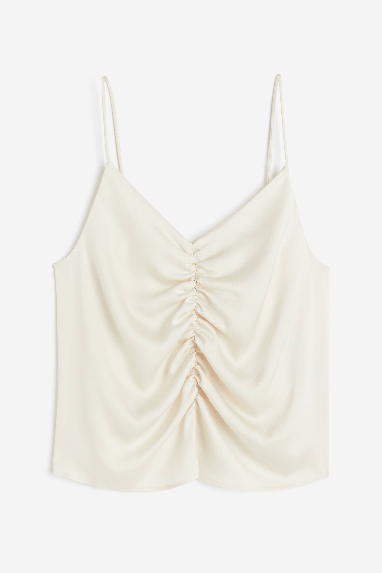 DESIGN - Top Senza Maniche Accollato E Raccolto Sul Lato In Pizzo Trasparente Rosa Con - Foto 5