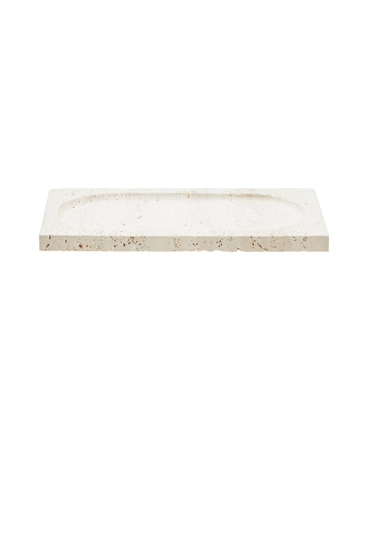 Tibor Travertine Rectangular Tray - Natural