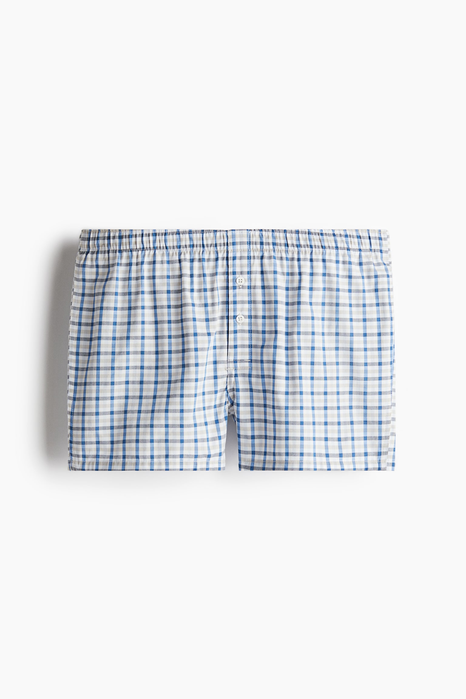 5-pack woven cotton boxer shorts - Blue/Checked/Red/Grey/White/Dark blue/Checked/White/Striped/White/Striped/Grey/Striped/Light blue/Dark blue/Red/Checked/Light blue/Striped/Light blue/Dark blue/Light grey/Checked/Navy blue/Checked/Dark grey/Light green/Dark green/Dark grey/Checked - 6