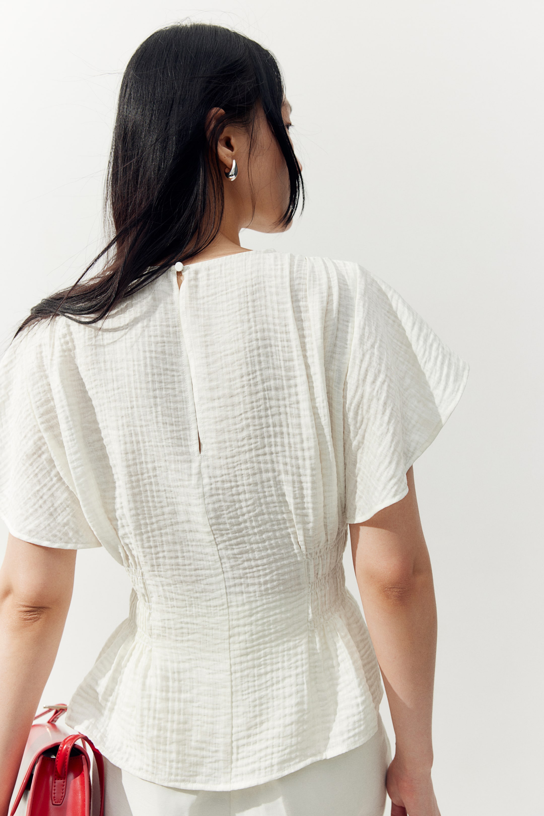 Textured-weave Blouse