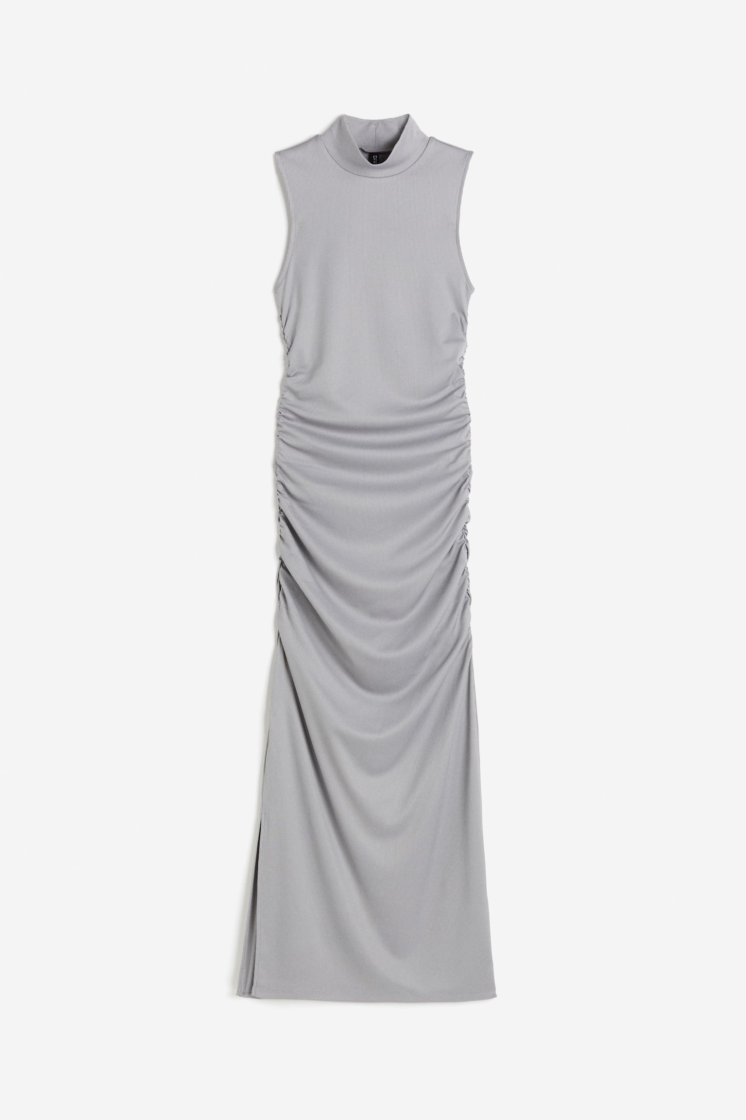 Gathered Bodycon Dress - Light grey - 1