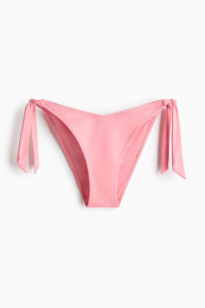 Tie Bikini Bottoms - Coral pink/Green/Dark brown/zebra print/Dark brown/Red/Light beige/Red/paisley-patterned - 1