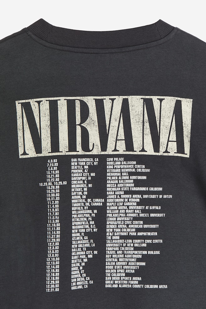 Oversized sweatshirt - Dark grey/Nirvana/Light grey marl/Nirvana - 4