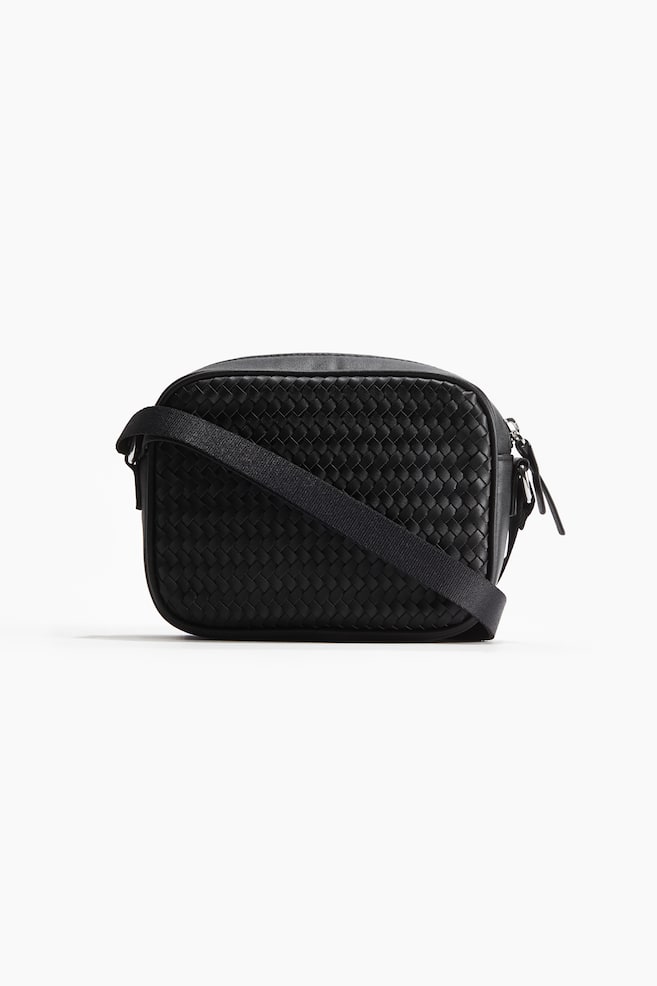 Braided crossbody bag - Black - 1