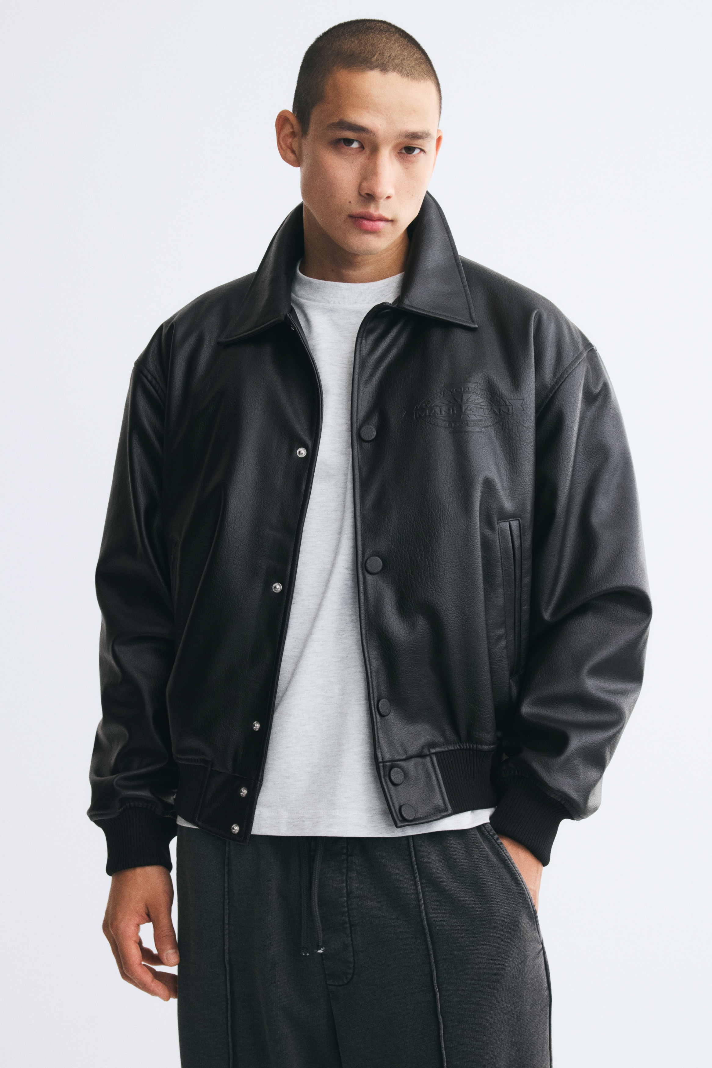 Coated baseball jacketModel