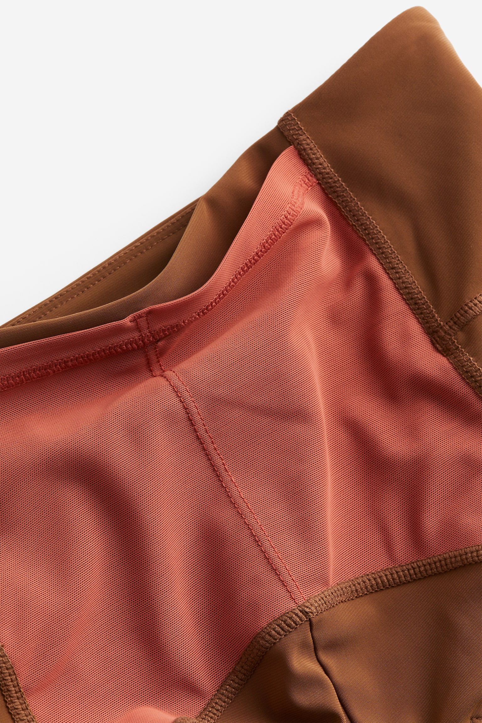 DryMove™ Bike Shorts - Brown/Coral/Black/Black - 4