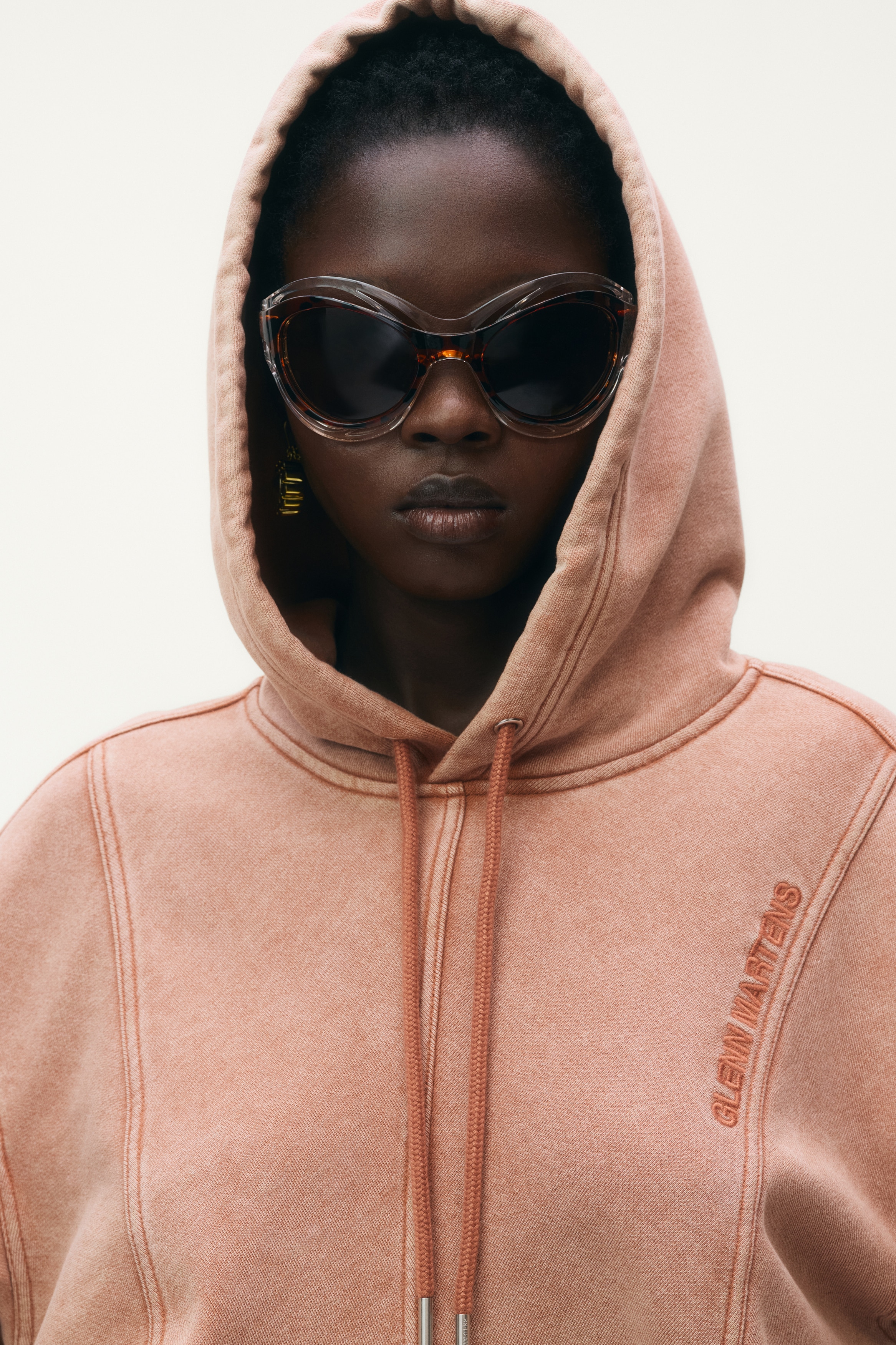 GLENN MARTENS デザインスウェットパーカ Mサイズ 刺繍ディテール