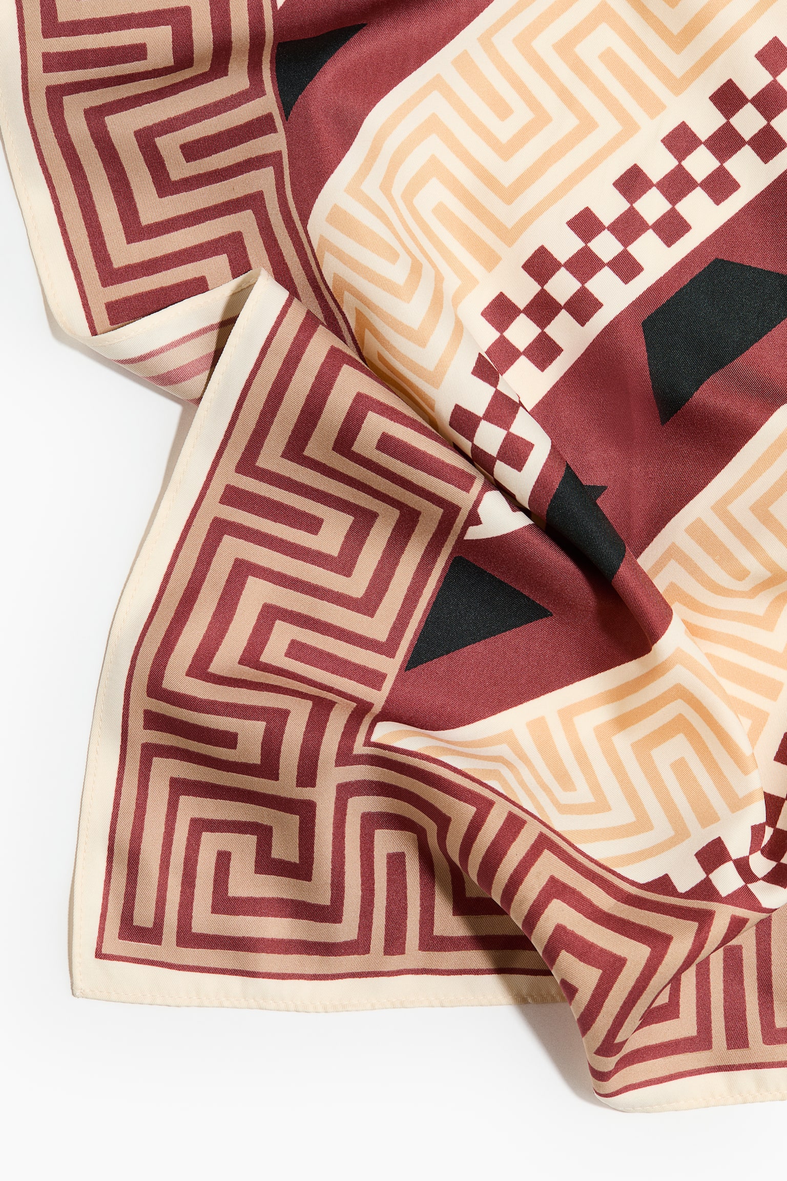 Patterned scarf - Rust red/Yellow/Navy blue/Patterned/Light beige/Light blue/Bright blue/Knots/Powder pink/Paisley pattern/Orange/Paisley pattern/White/Zebra print/Dark blue/Burgundy/Green - 2
