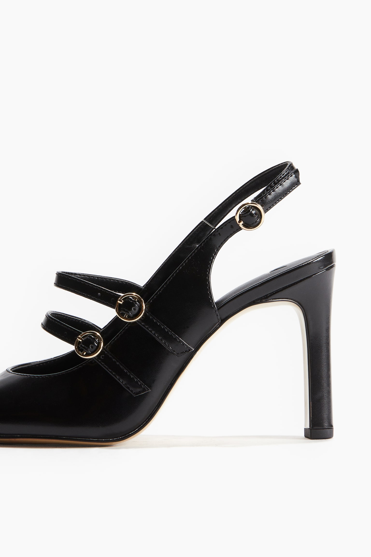 Slingback Pumps - Black - 2