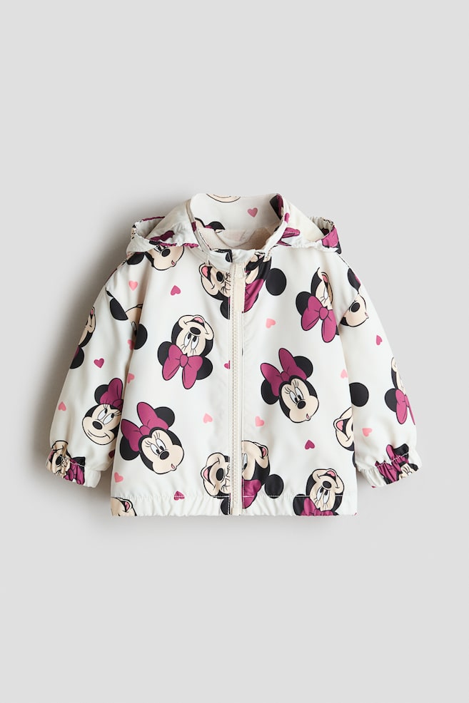 Fleece-Lined Jacket - White/Minnie Mouse/Green/Mickey Mouse/Light blue/Mickey Mouse/White/Minnie Mouse/Light pink/Hello Kitty - 1