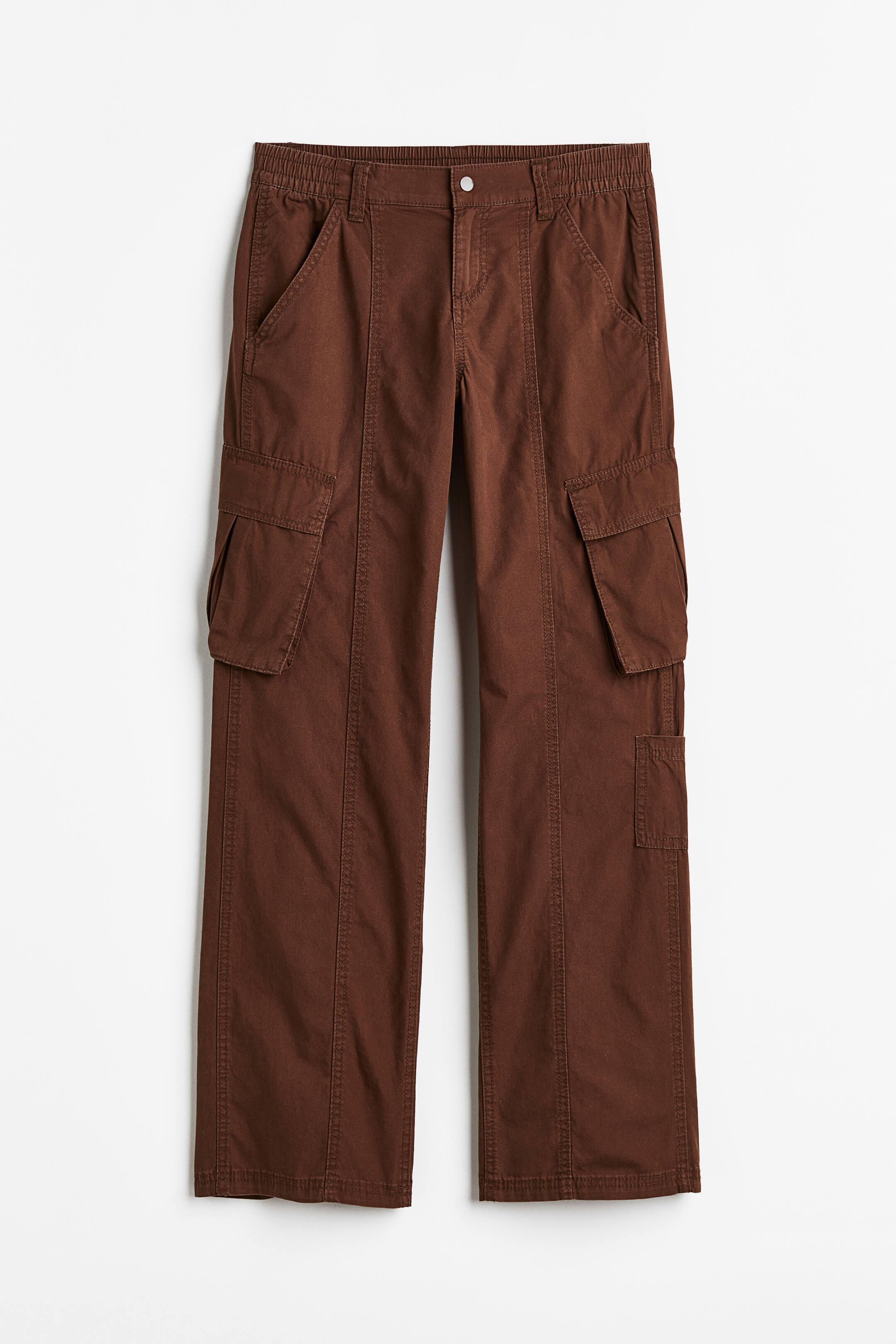 View larger image: Canvas Cargo Pants - Dark brown - Ladies | H&M PH 1