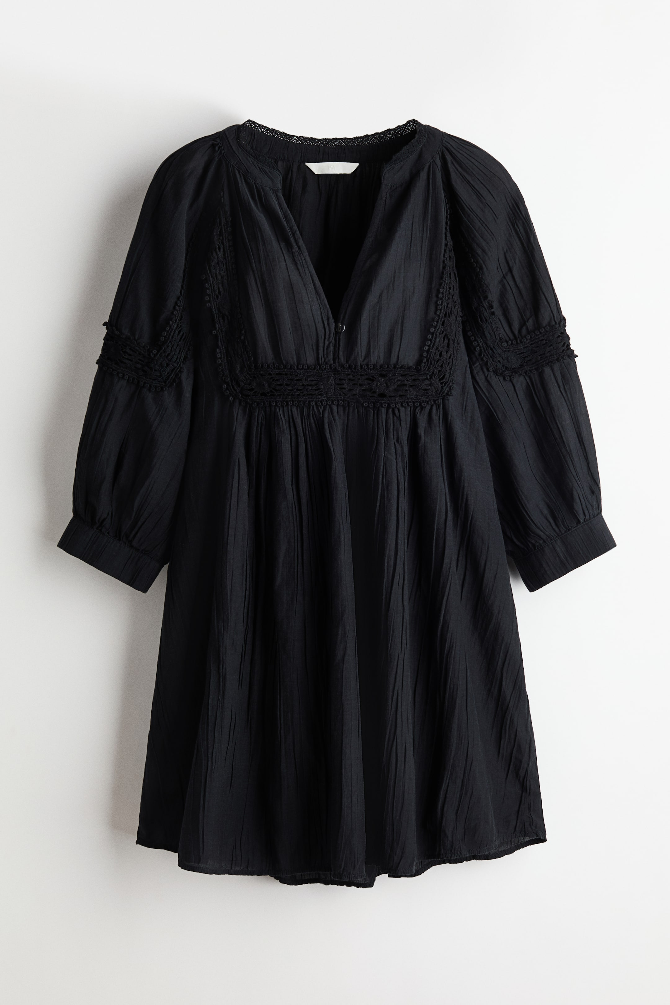 Lace-Inset Tunic Dress