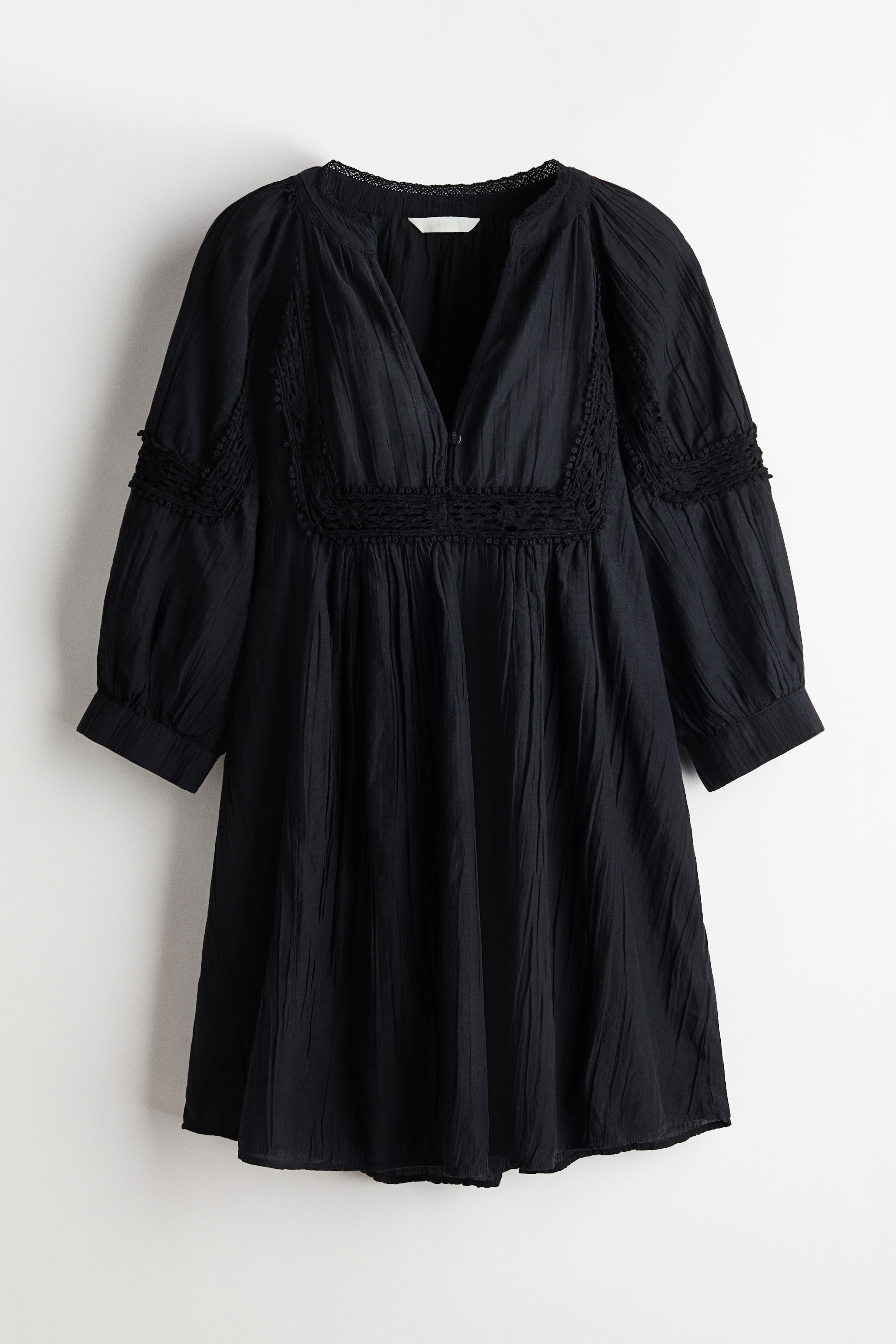Lace-Inset Tunic Dress