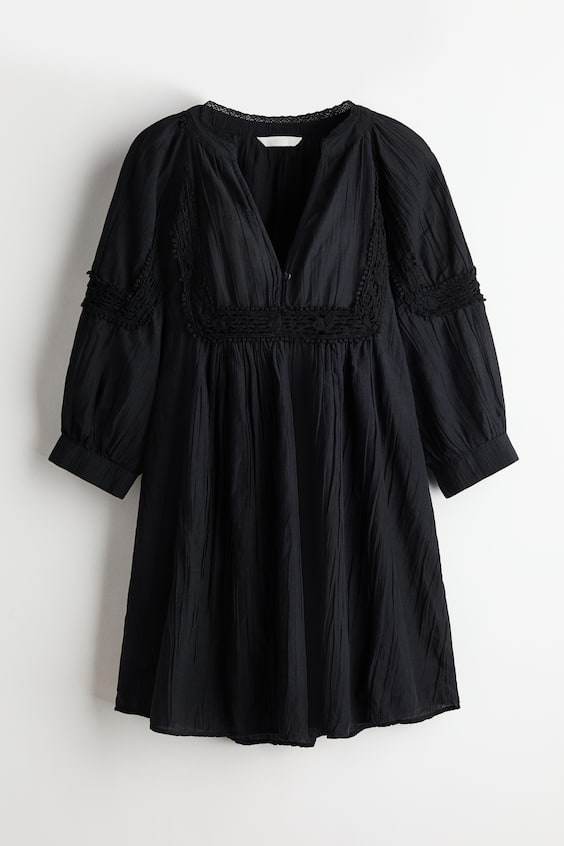 Женские платья H&M Lace-Inset Tunic Dress