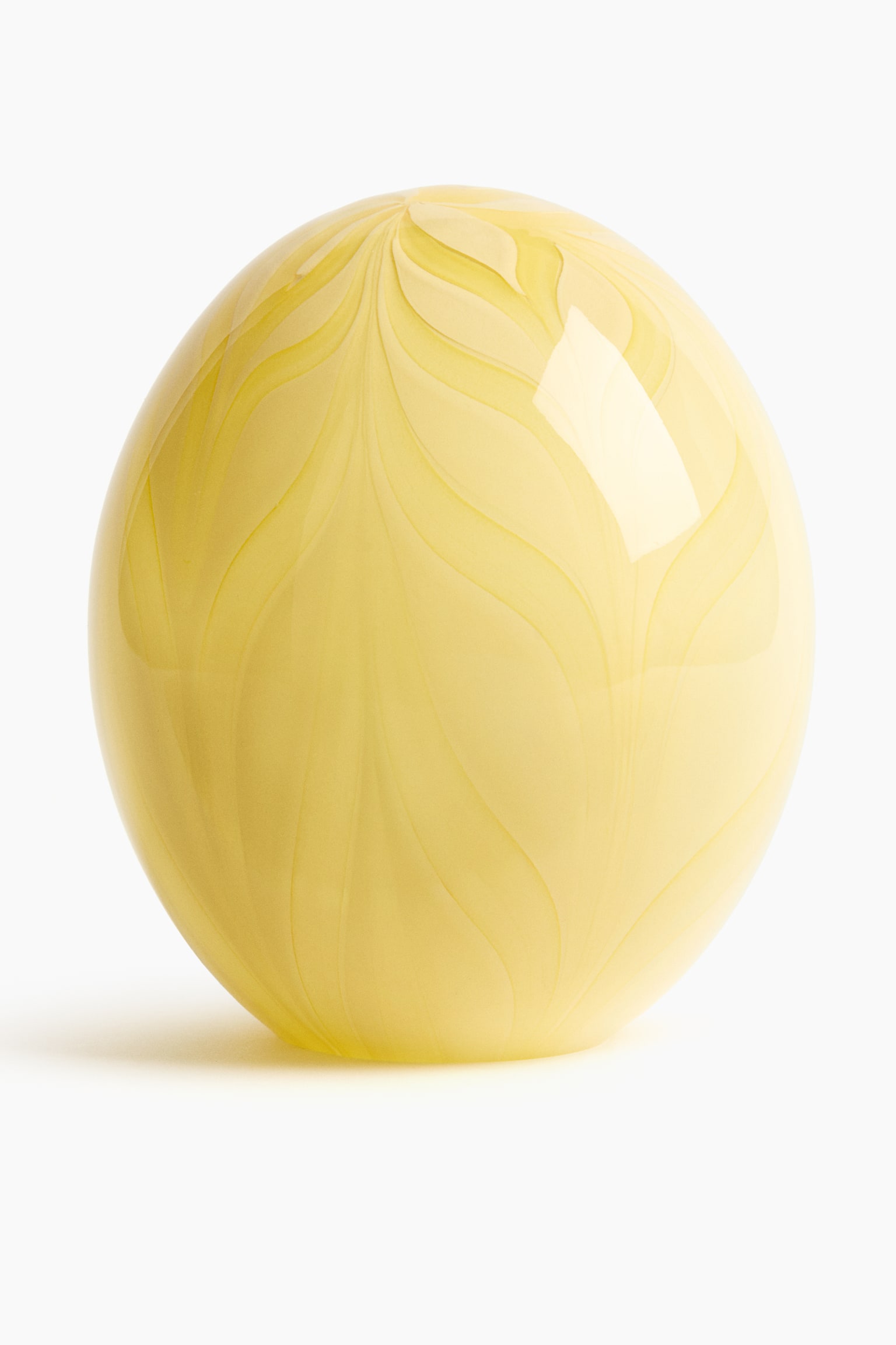 פסל זכוכית גדול - צהוב/ירוק - 1