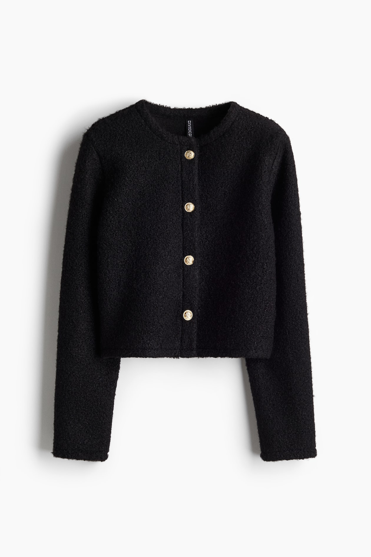 Boucle-Weave Cardigan