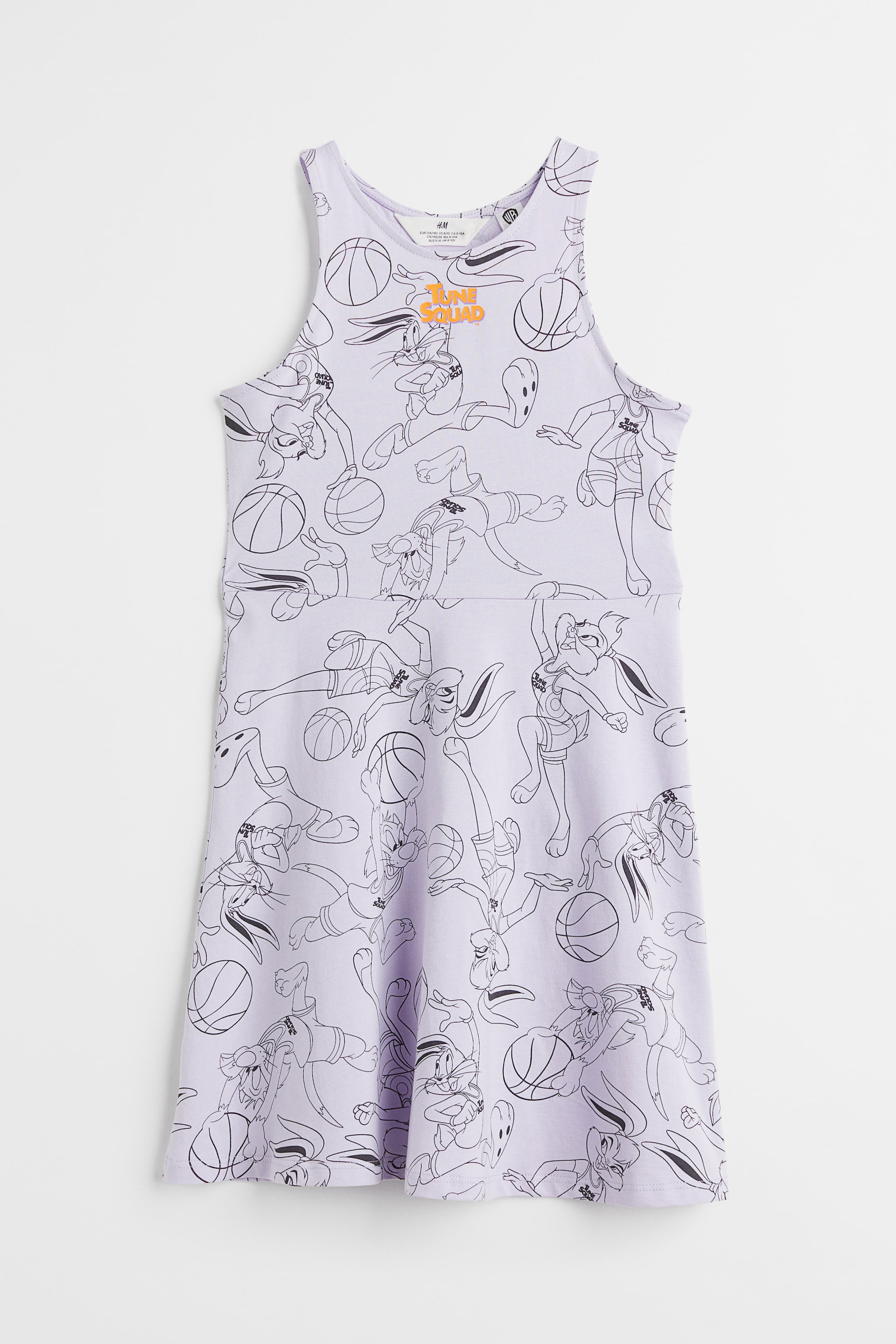 הצגת תמונה גדולה יותר: שמלת ג'רזי עם הדפס - סגול בהיר/לוני טונס - Kids | H&M IL 1