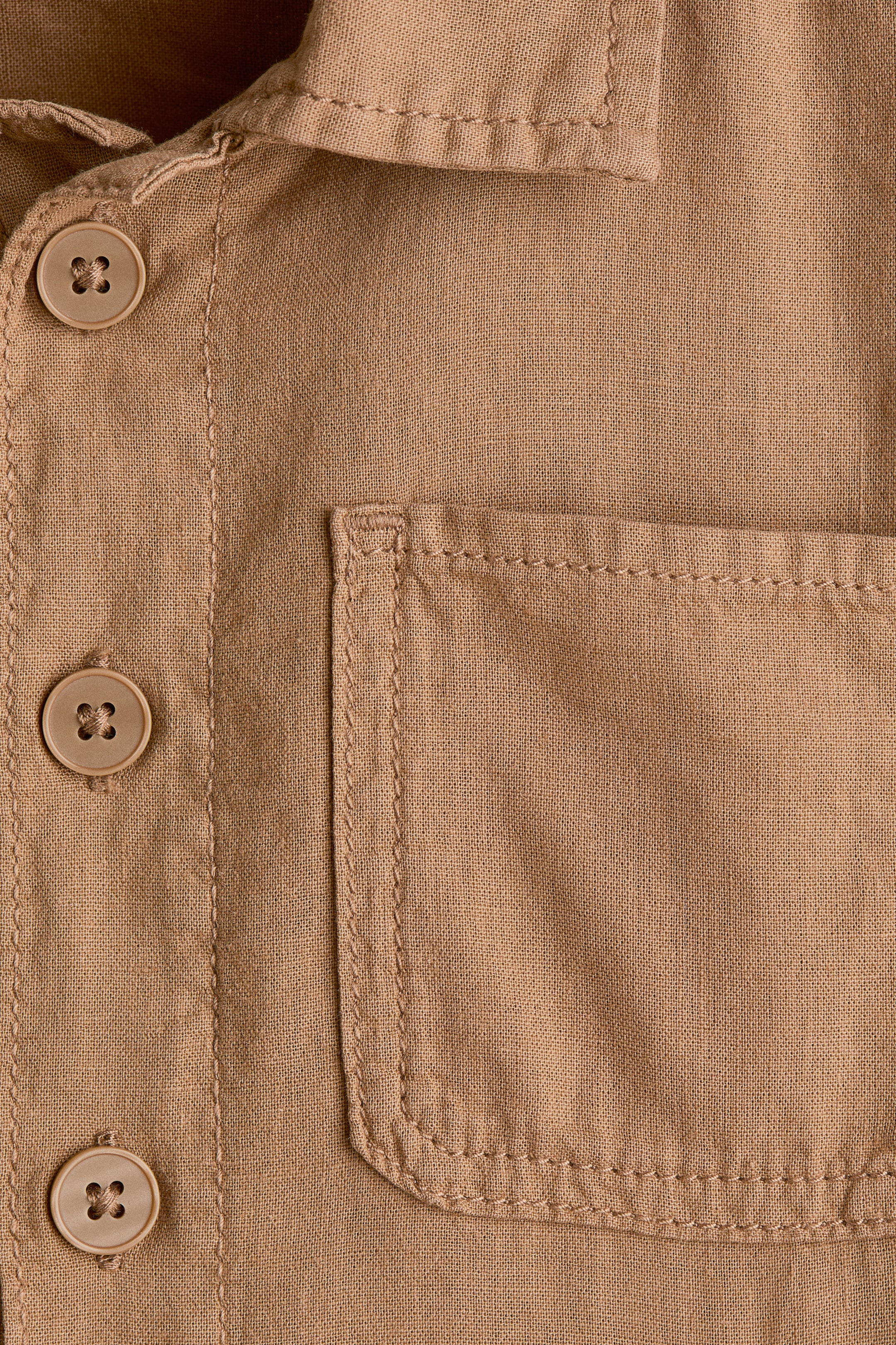 Linen-Blend Shacket