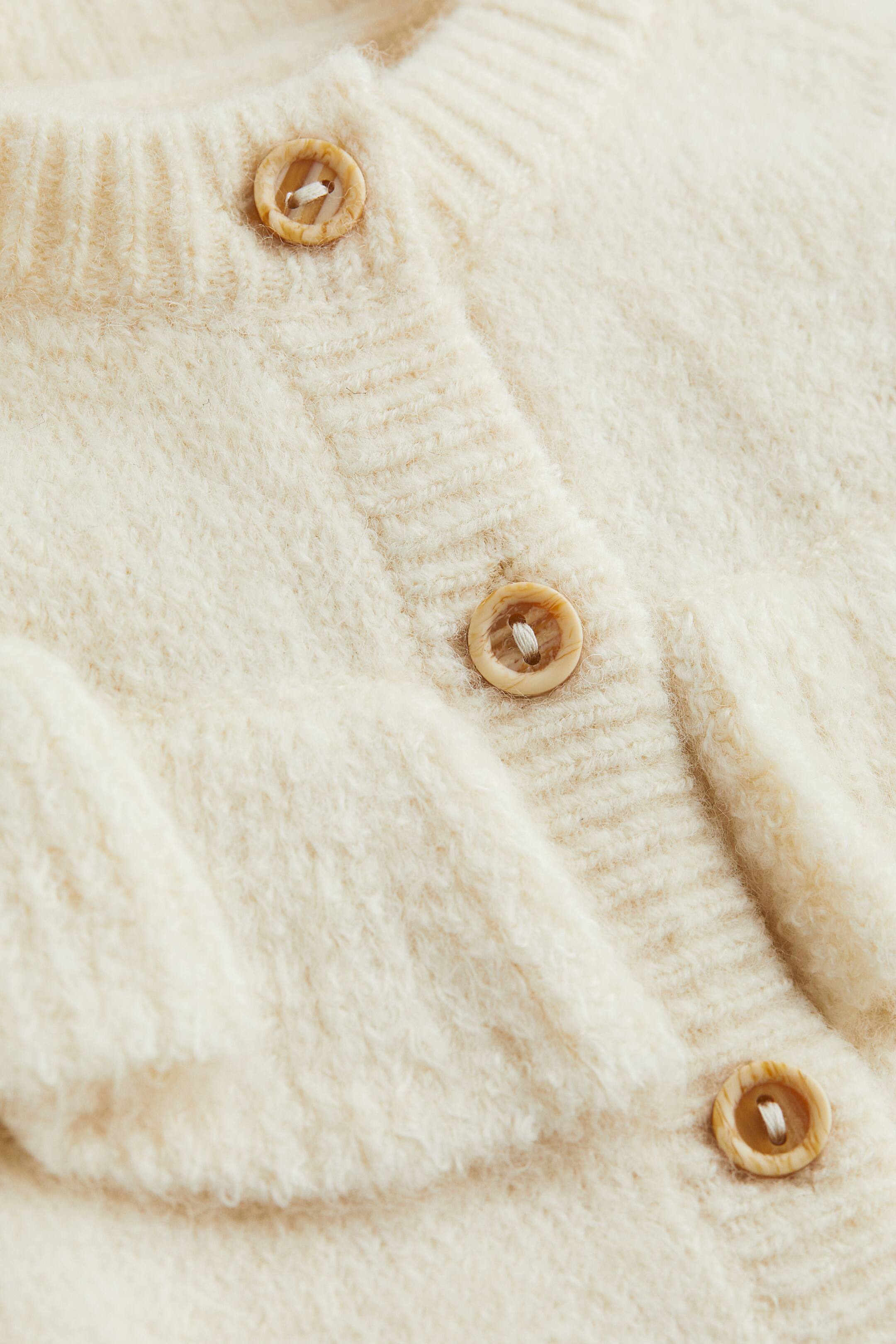 הצגת תמונה גדולה יותר: קרדיגן עם וולנים - לבן טבעי - Kids | H&M IL 2