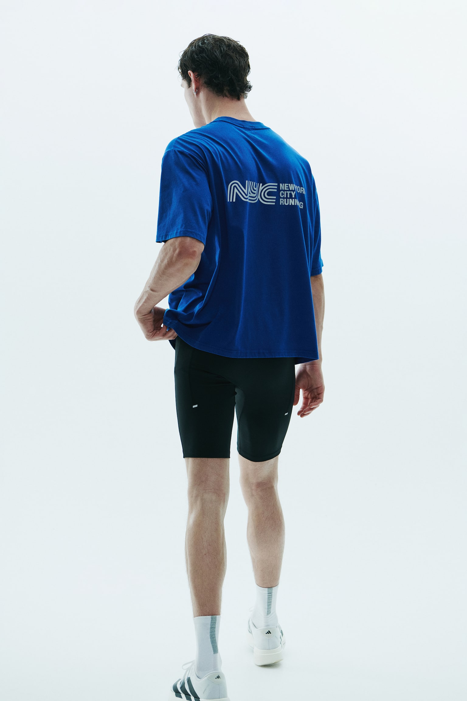 Мужская футболка H&M Move Boxy Sports with DryMove™, цвет: Синий — фото 6