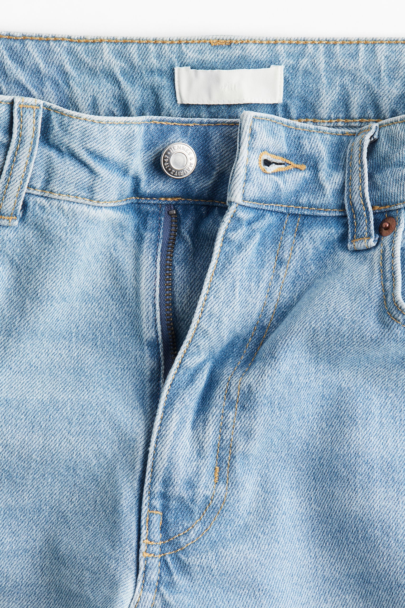 Женские джинсы H&M High Rise Slim Straight Ankle, цвет: Светлый джинсовый синий — фото 3