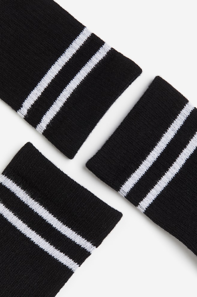3-pack DryMove™ sports socks - Black/Striped/White/Pink/Striped/Blue/Light blue - 2