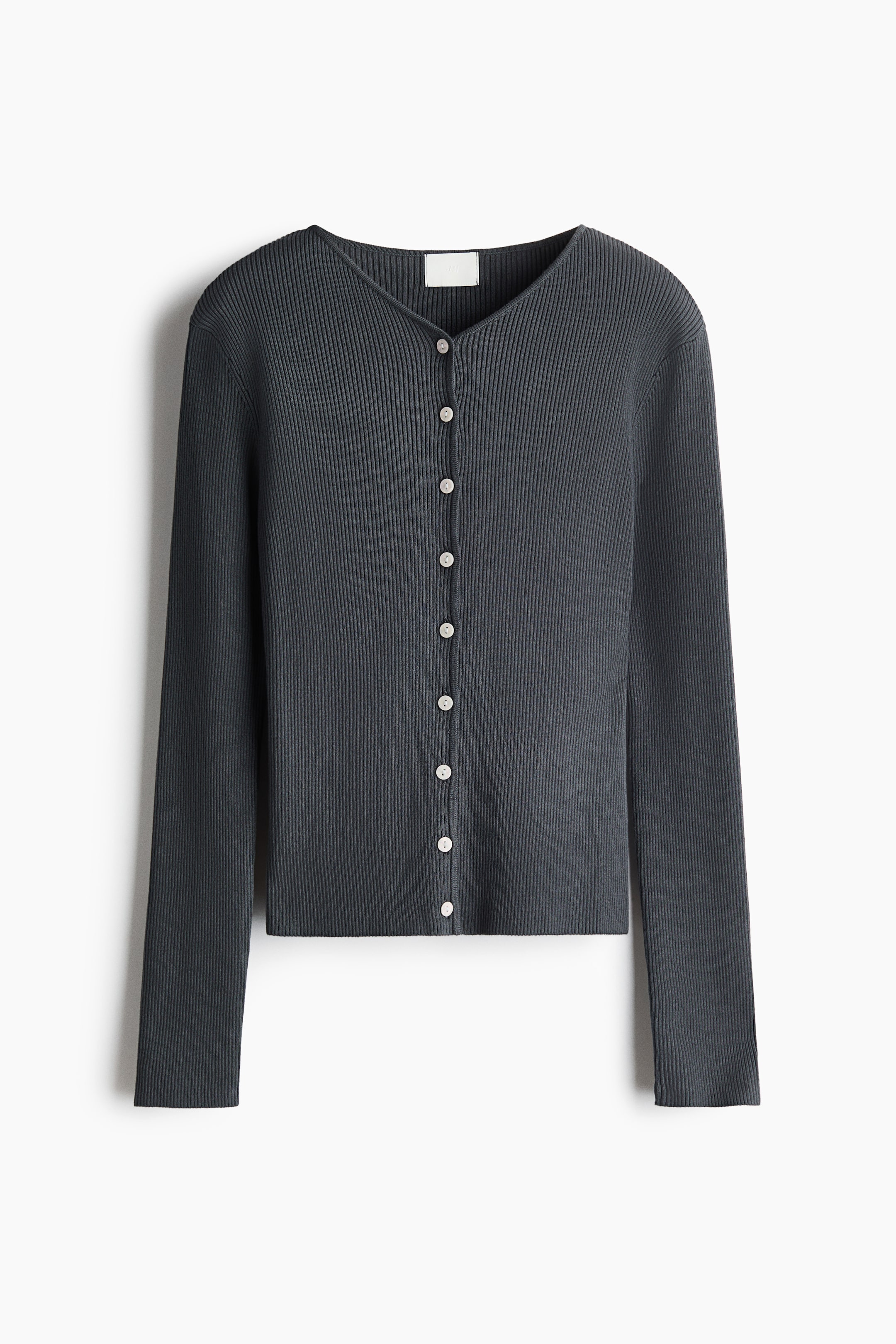 Rib-Knit Viscose-Blend Cardigan
