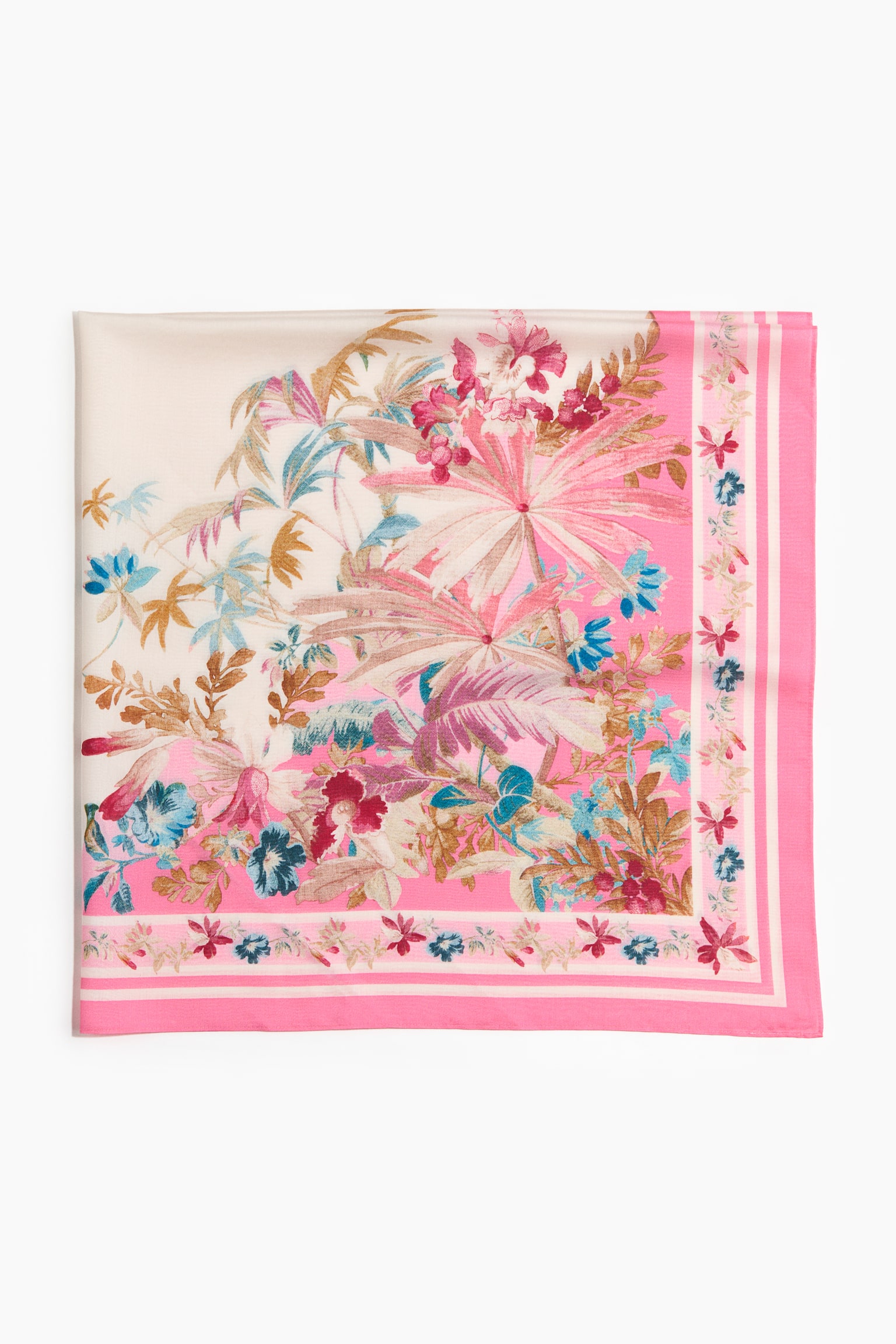 Printed scarf - Pink/Floral