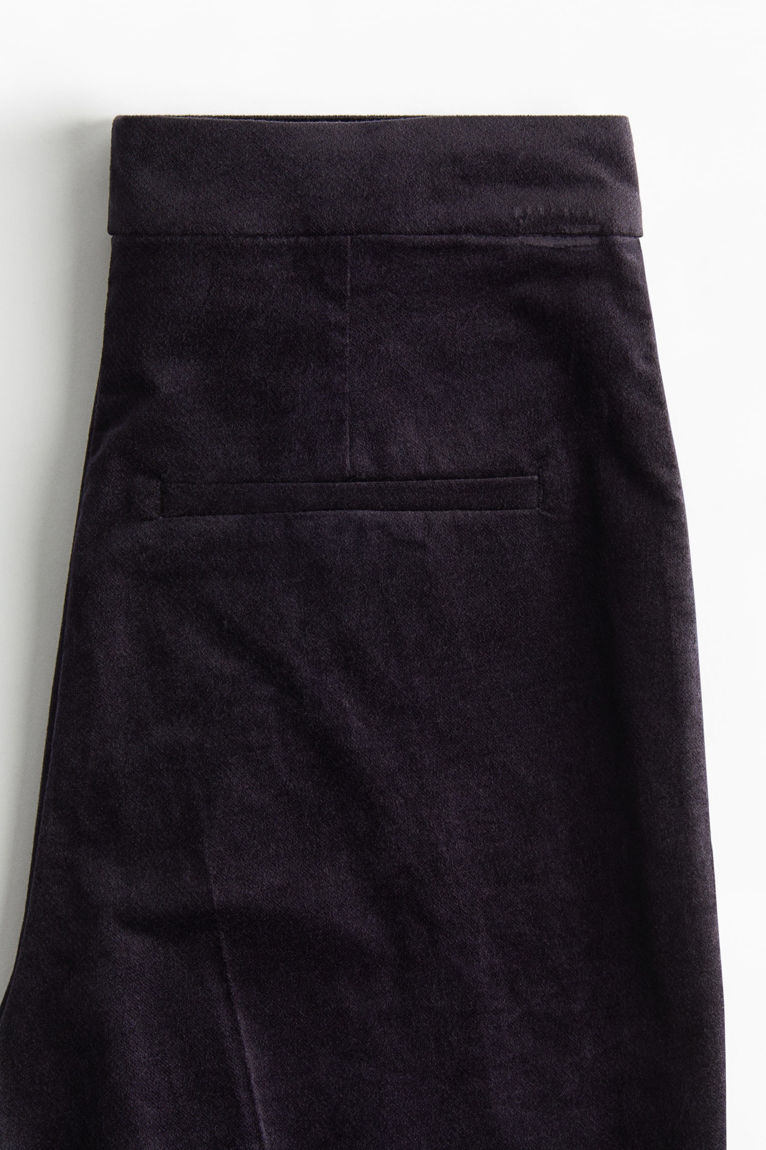 Flared velvet trousers - Navy blue/Black/Dark red - 5
