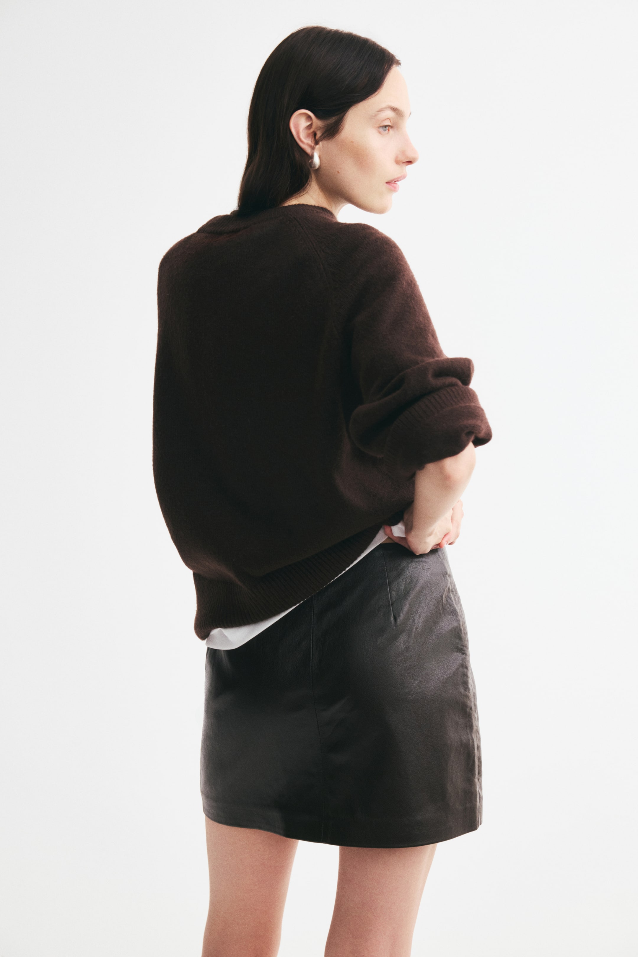Coated Wrap Skirt
