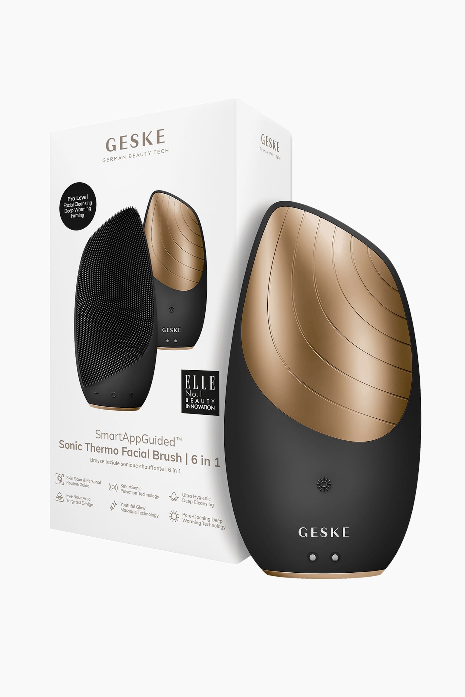 Sonic Thermo Facial Brush  6 In 1 - Gray/Magenta - 4