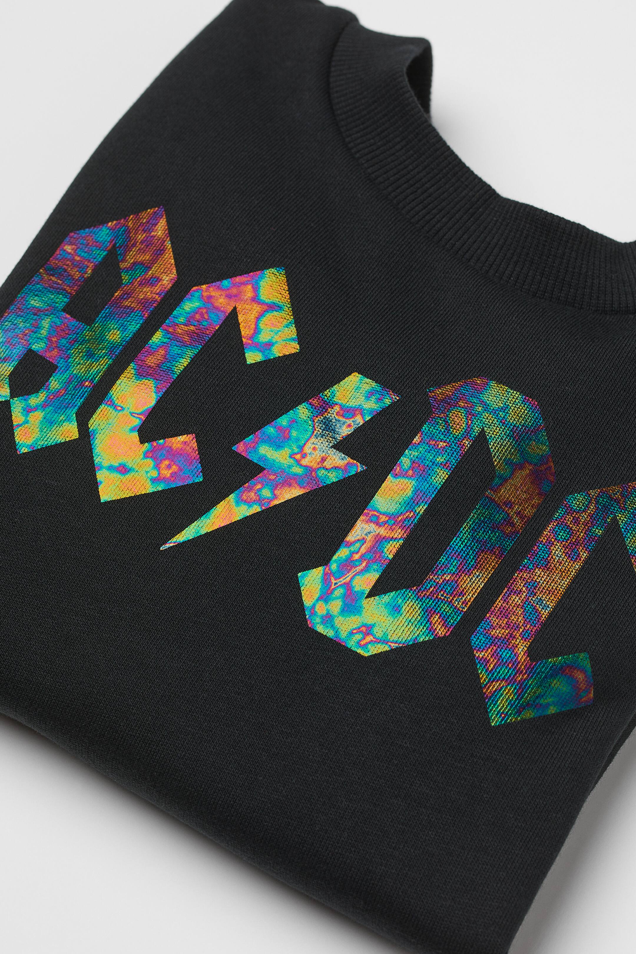 Printed Sweatshirt - Black/AC/DC - Kids | H&M CA