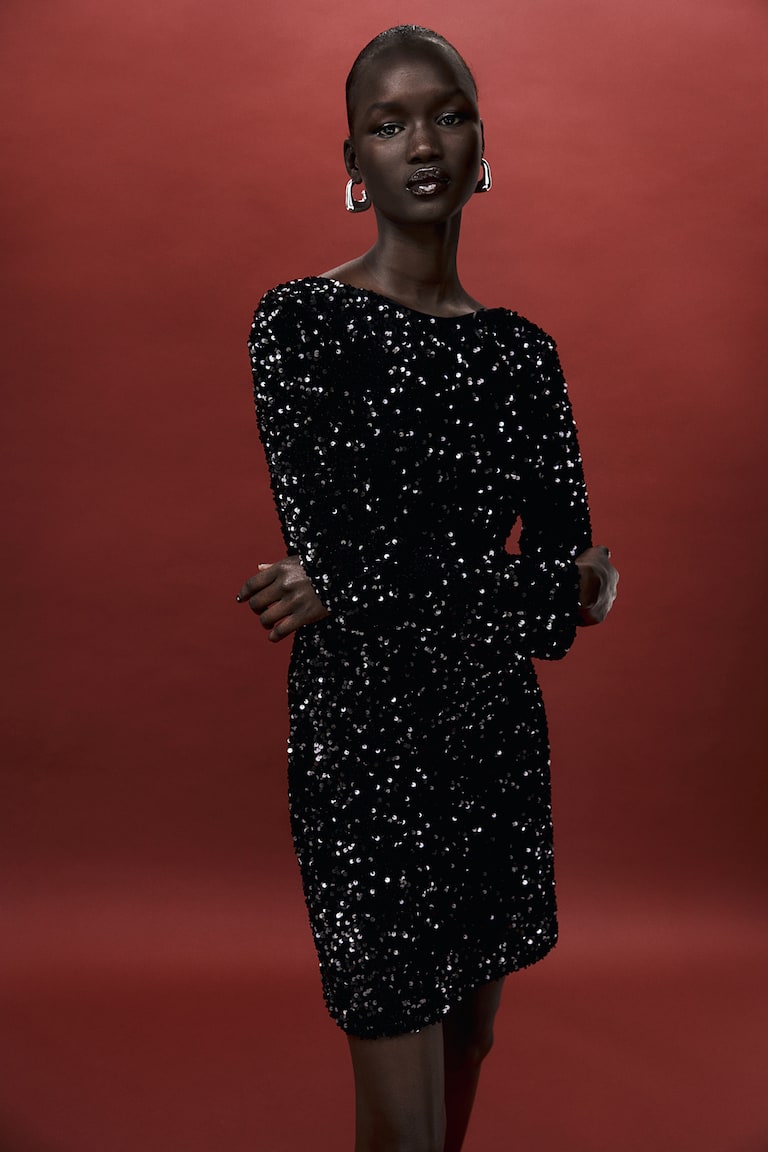 Online Robes H&m Robe Soiree Hm Robe De Soiree Robe à Sequins - Main Image