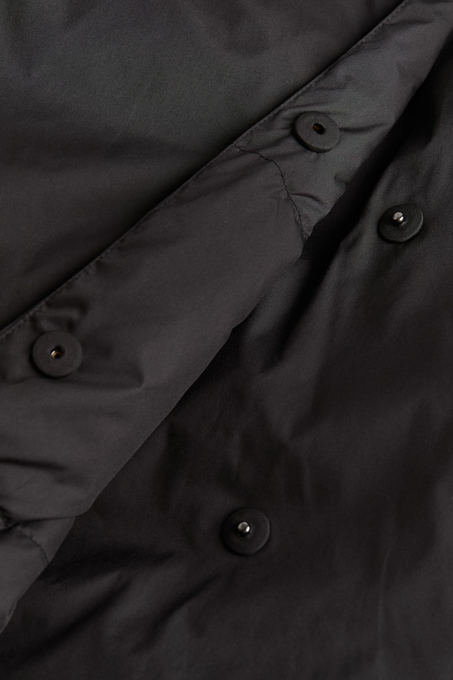 Large-collared down jacket - Black - 5