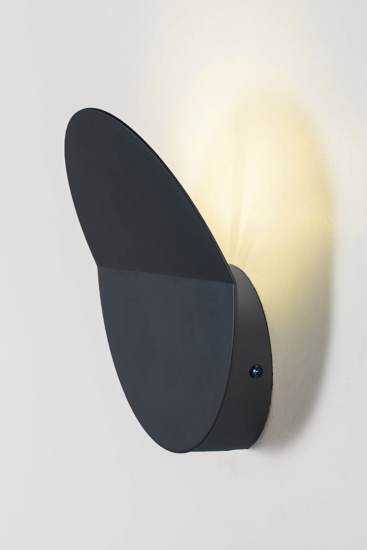 Round Diffused Wall Light - Dark Grey/Gold - 4