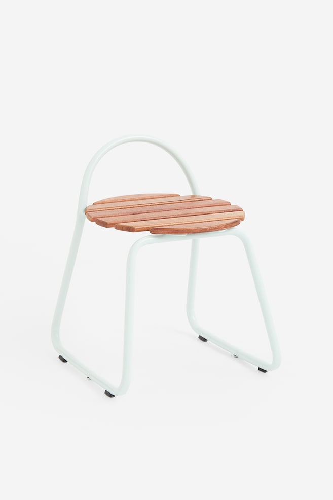 Children's outdoor stool - Light green/White - 1