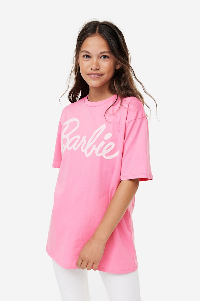 Oversized printed T-shirt - Pink/Barbie/Light beige/E.T./Light grey marl/Harry Potter/Dark blue/Harvard University/dc/dc/dc - 2