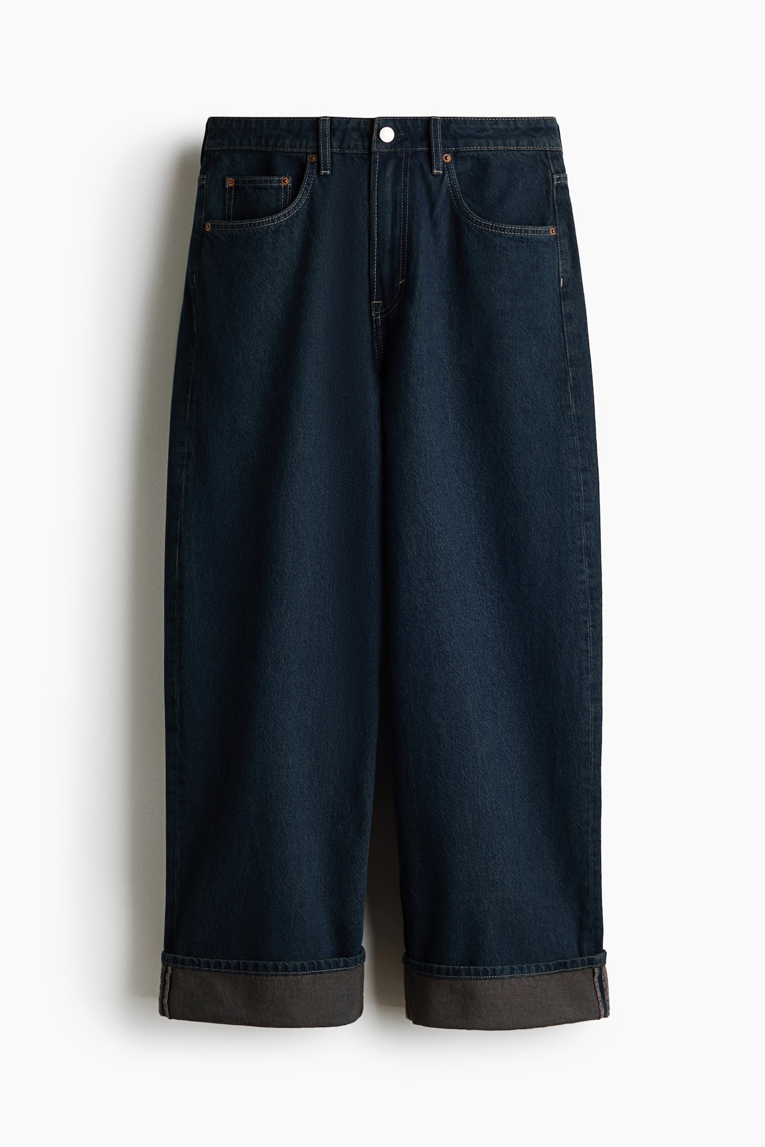 Straight Regular Waist Jeans - Koyu kot mavisi/Kot mavisi/Kot siyahı - 1