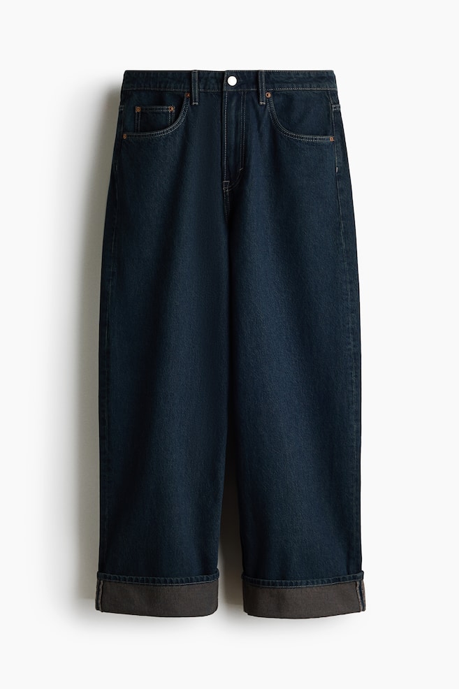Straight Regular-Waist Jeans - Dark denim blue/Denim blue - 1