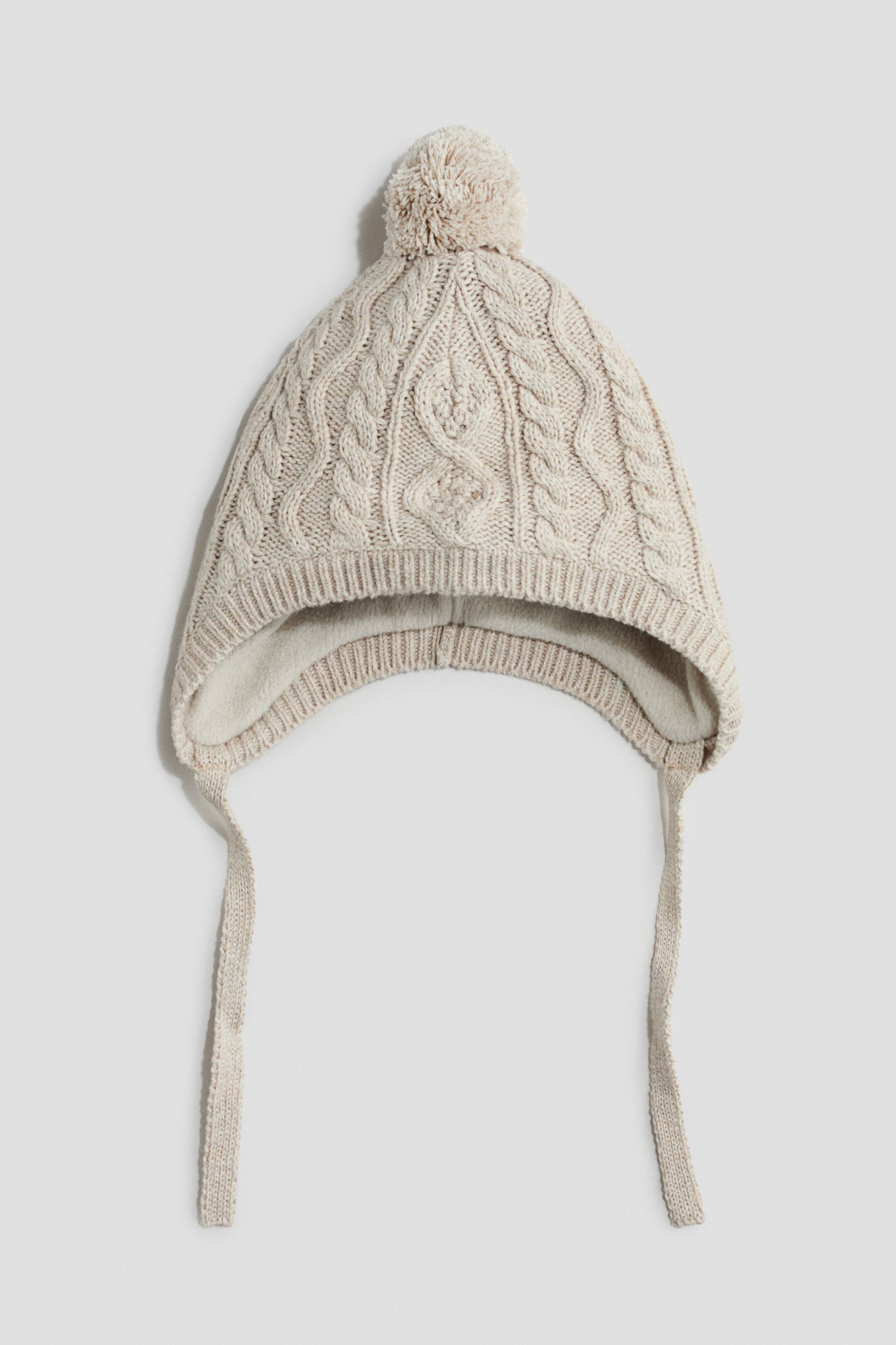 View larger image: Fleece-lined earflap beanie - Light beige - Kids | H&M 1
