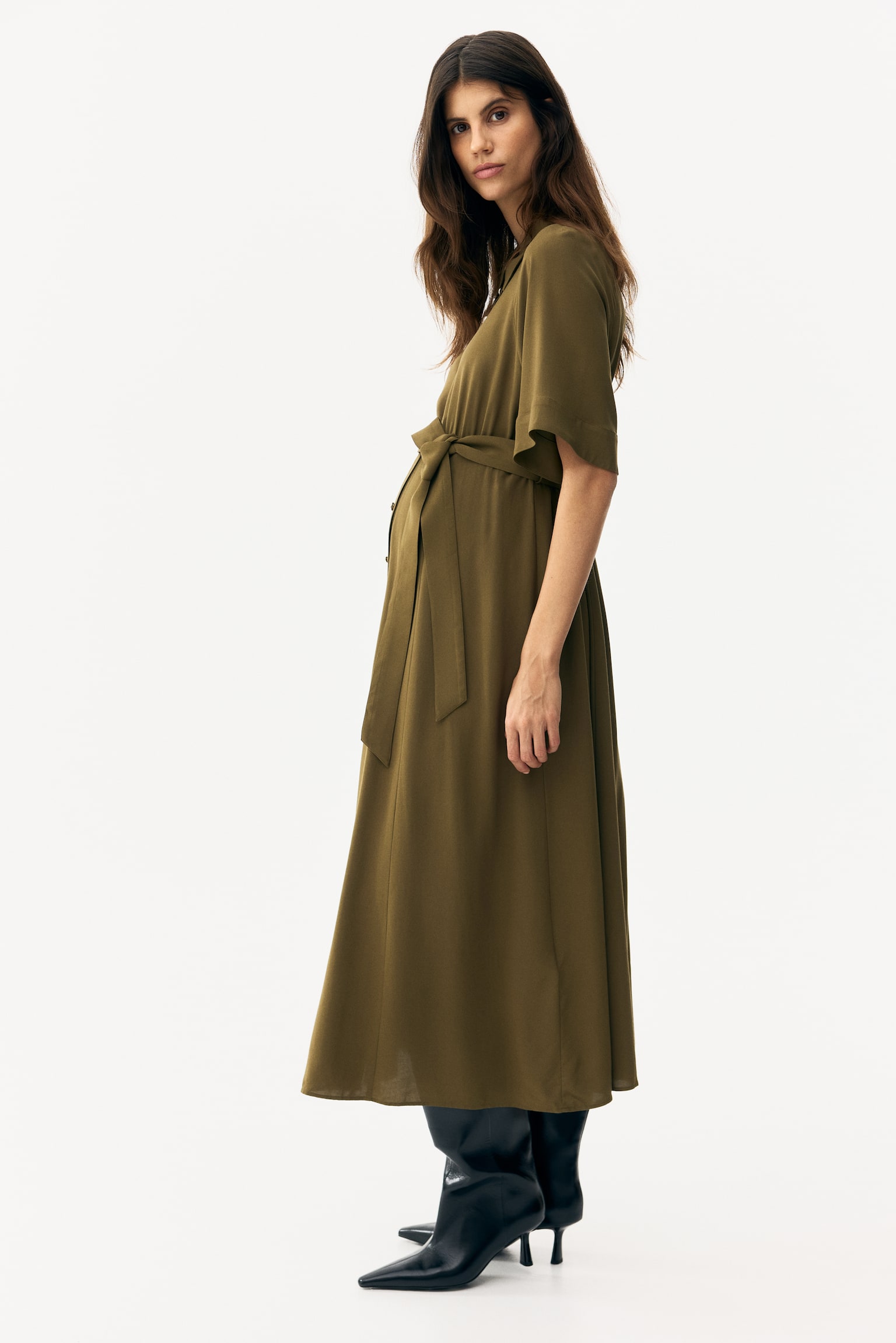 MAMA Before & After Shirt dress - Khaki green/Black/Light beige/Leopard print/Khaki green/Blue/Striped/Cream/Black patterned - 3