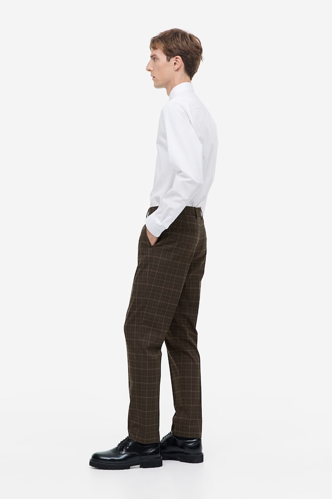 Slim Fit Suit trousers - Brown/Checked/Dark blue/Checked - 6