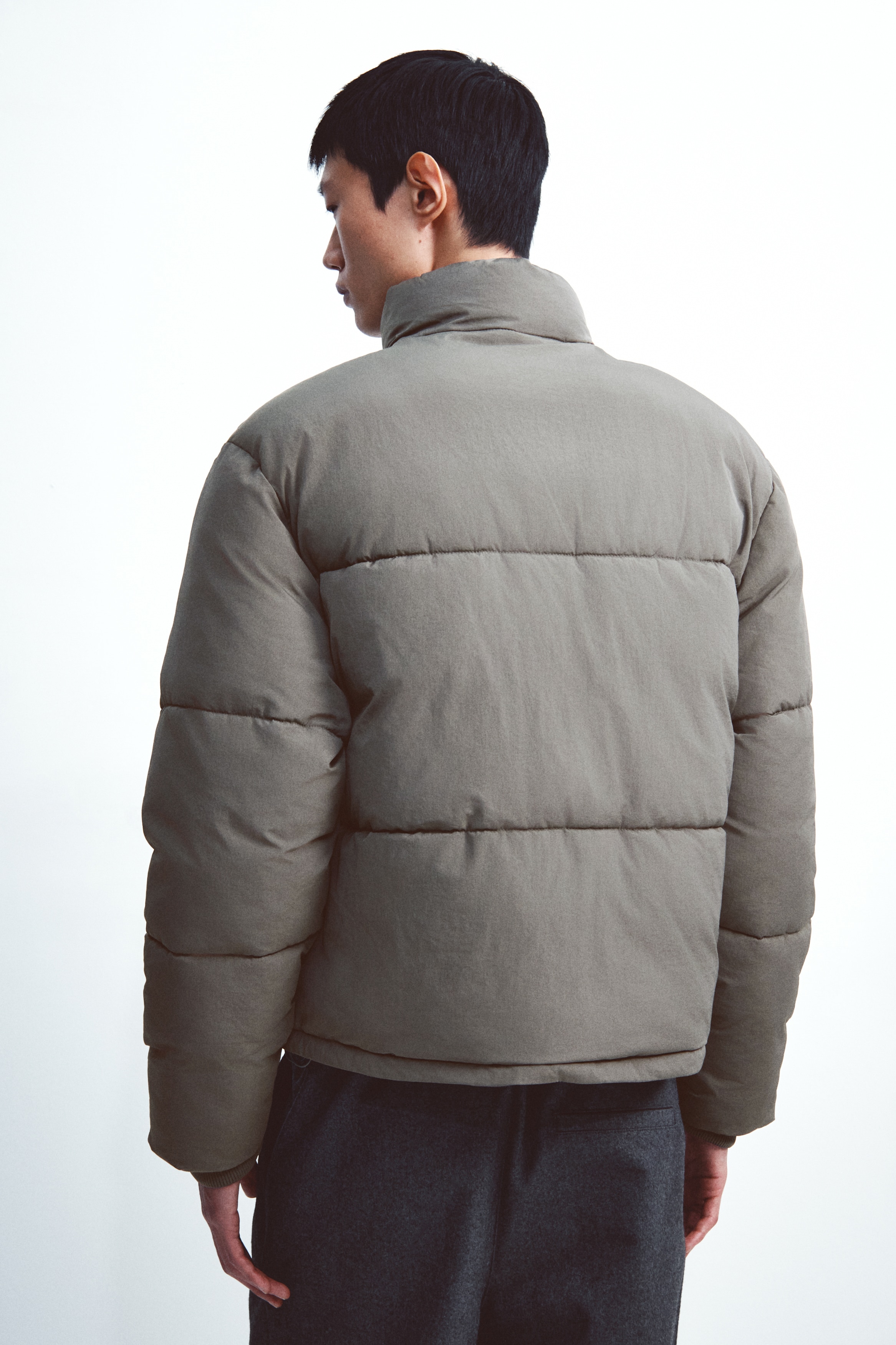 ナイロンパファージャケット - カーキグリーン - Men | H&M JP