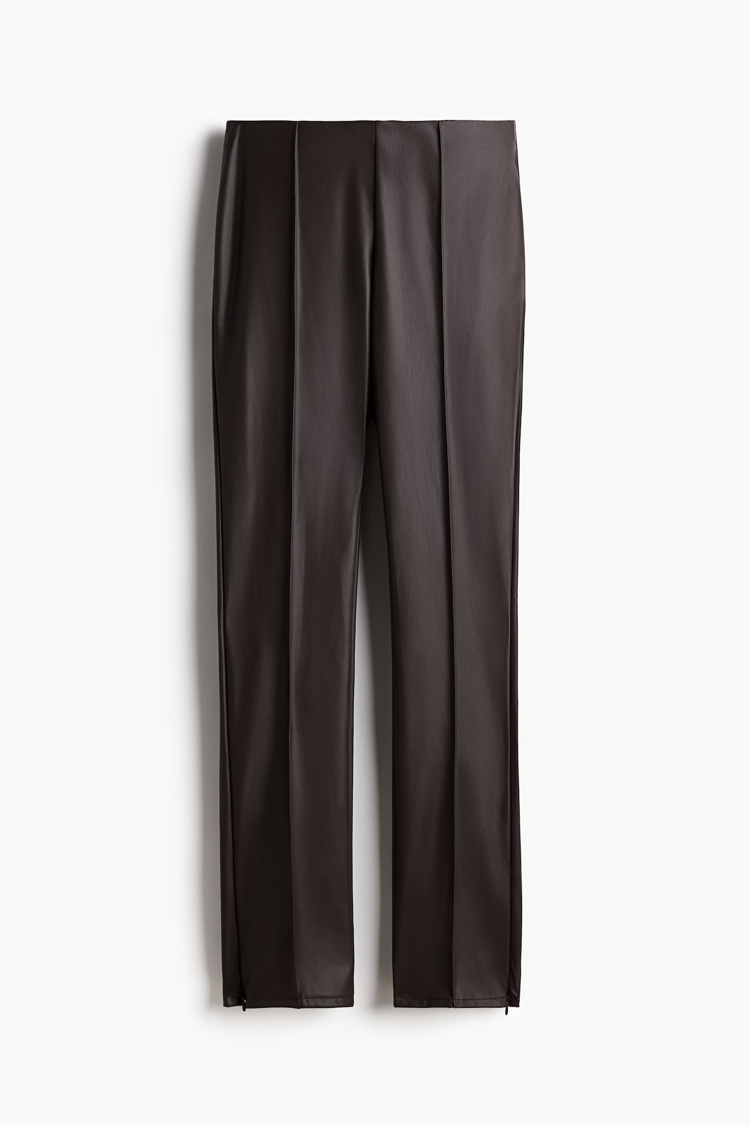 Женские леггинсы H&M Coated, цвет: Тёмный коричневый — фото 1