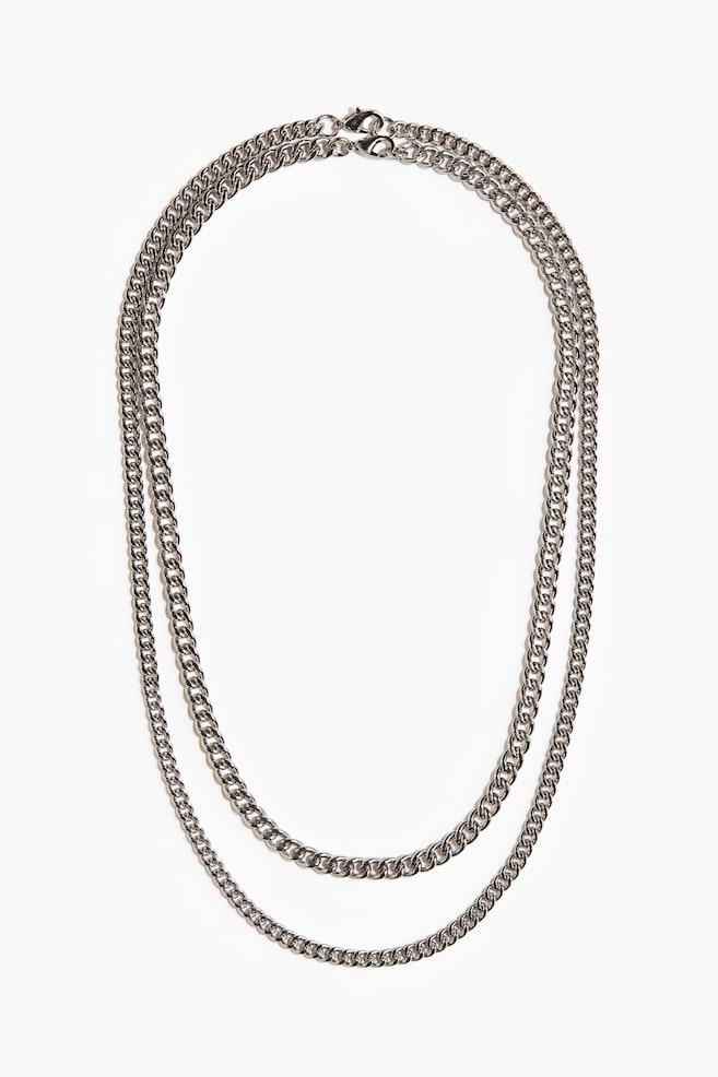 2-Pack Necklaces - Silver-colored/Black/Gold-colored - 1