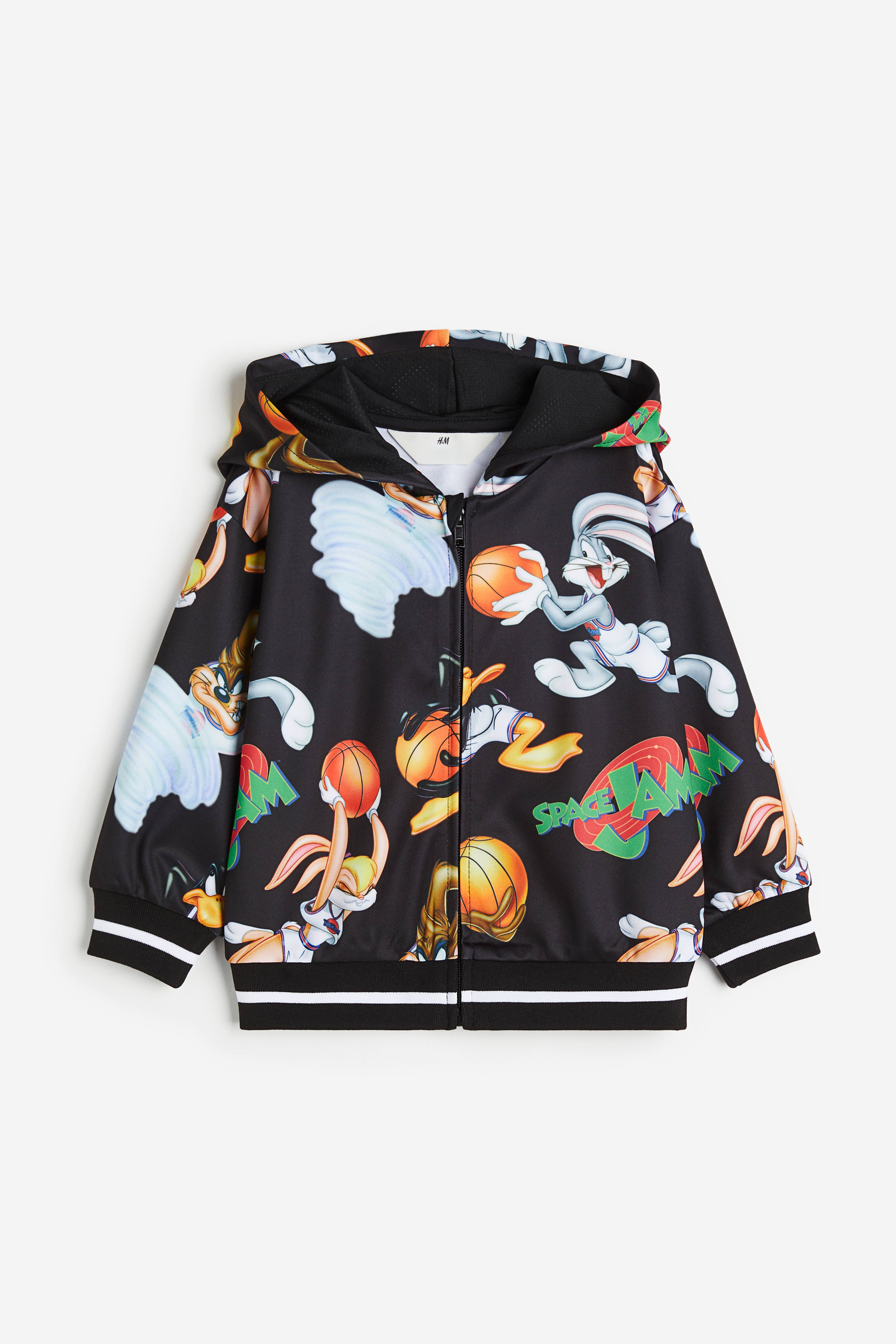 Printed Hooded Jacket Black Looney Tunes Kids H M CA