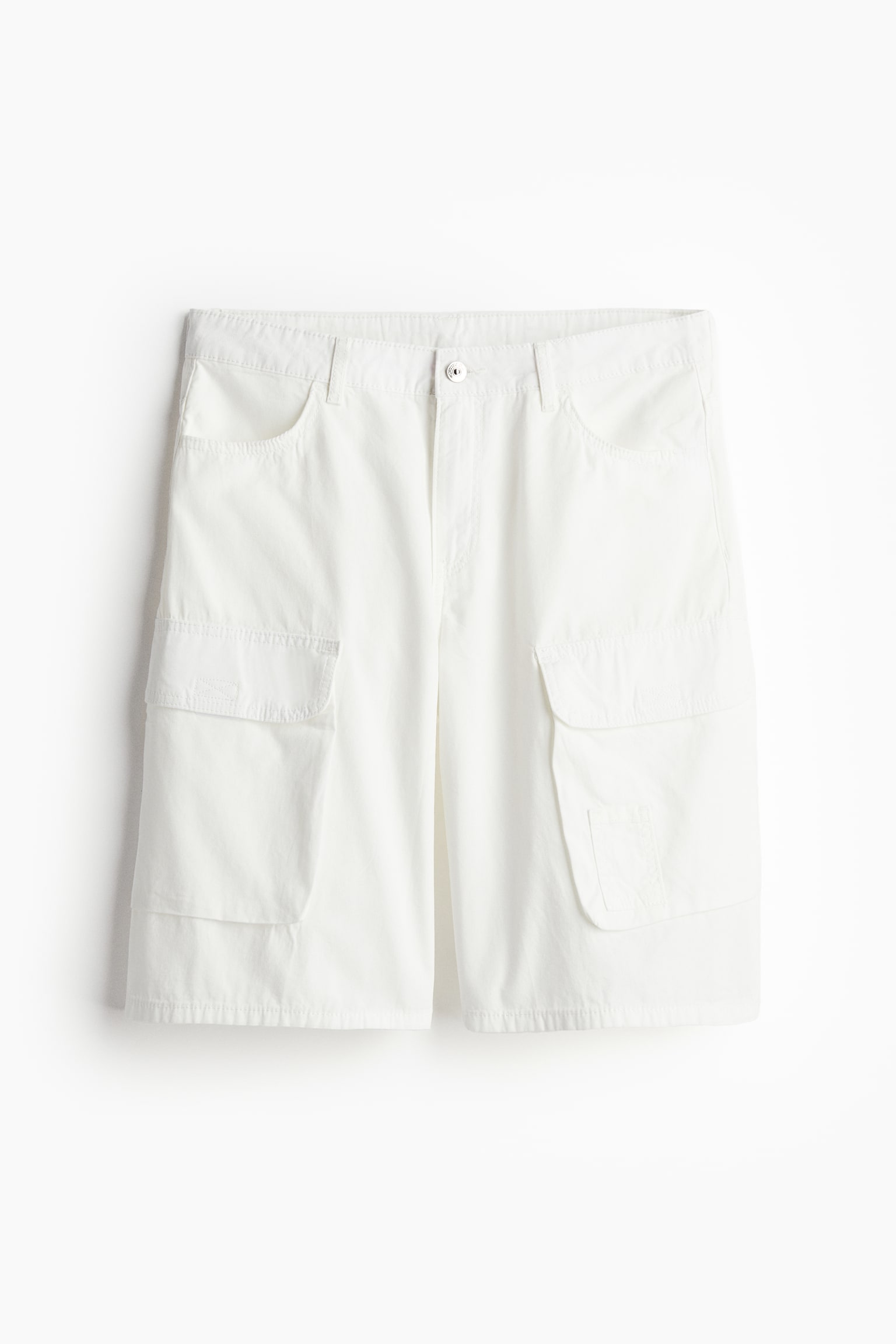 Canvas cargo shorts - Cream/Beige/Black/Light khaki green - 1