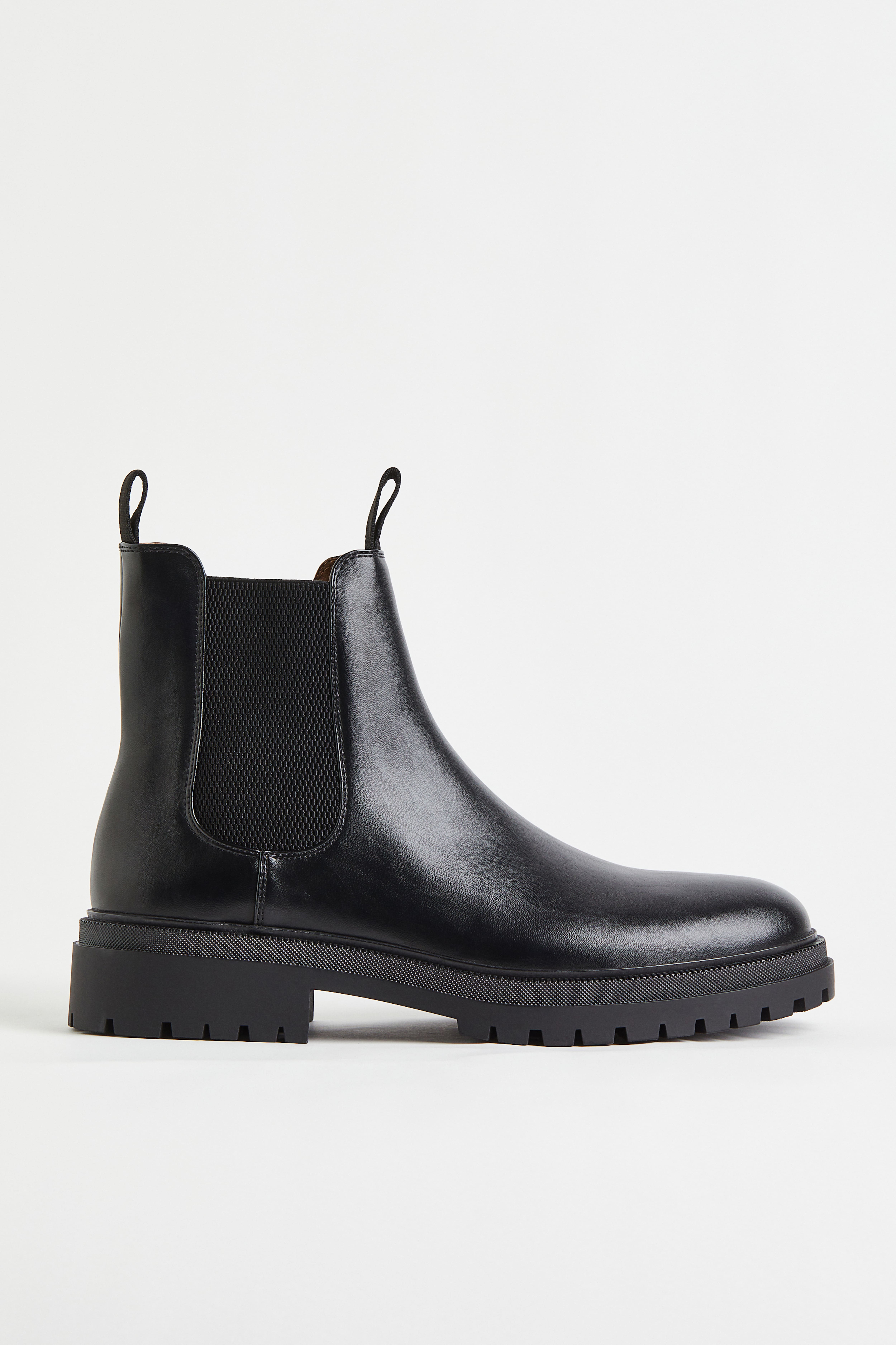 Men Black Chelsea Boots Size 12 H M