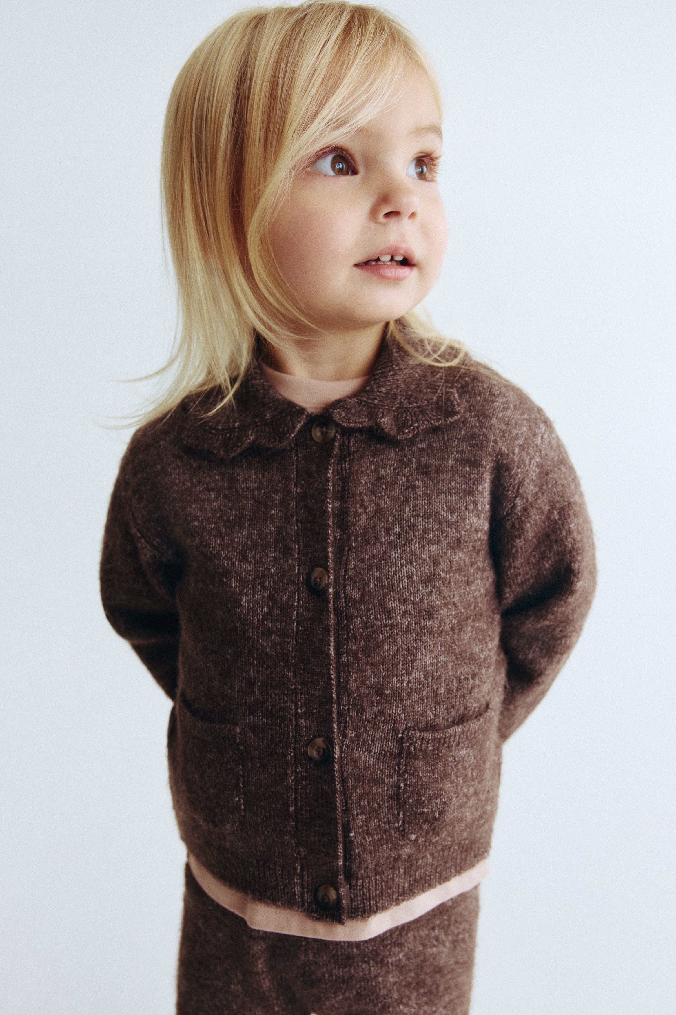 H & M - ファインニット2アイテムセット - ベージュ